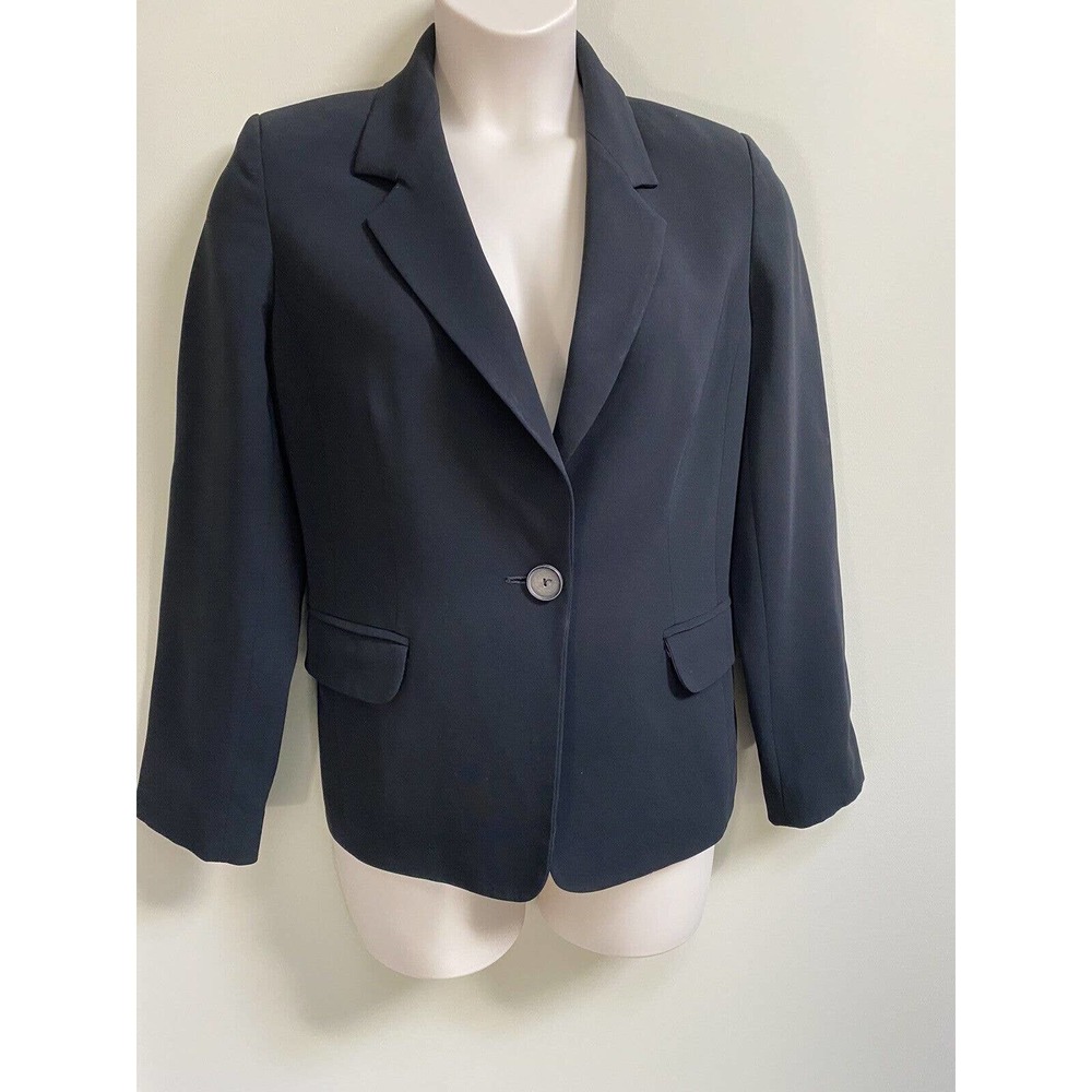 Marina Rinaldi Lightweight Black Blazer‎ Jacket~19~Made in italy